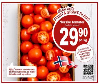 Joker Norske tomater tilbud