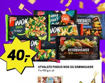Bunnpris Utvalgte findus wok og grønnsaker tilbud