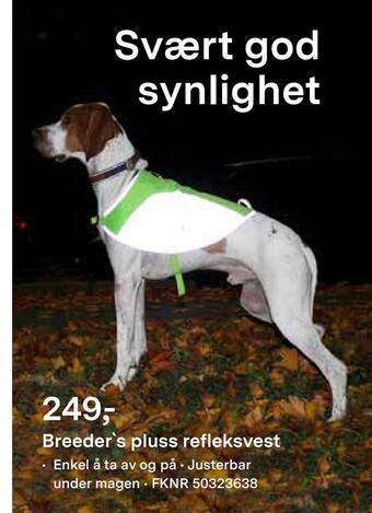 Felleskjøpet Breeder's pluss refleksvest tilbud