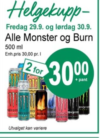 Joker Monster energy energidrikk tilbud