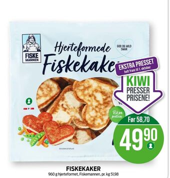 Kiwi Fiskemannen fiskekaker tilbud
