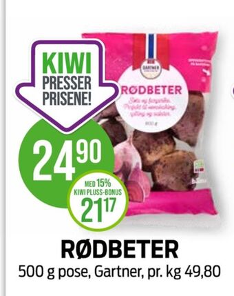 Kiwi Gartner rødbeter tilbud