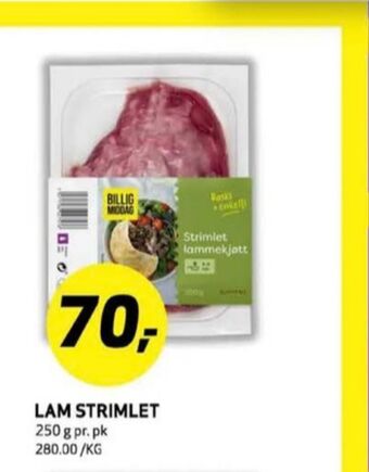 Bunnpris Billig middag lammekjøtt tilbud