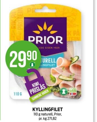 Kiwi Prior kyllingfilet naturell tilbud