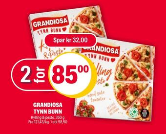 Coop Extra Grandiosa tynn bunn tilbud