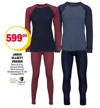 Coop Extra Janus ullsett voksen tilbud