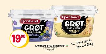 Coop Extra Fjordland bygg & havregrøt tilbud