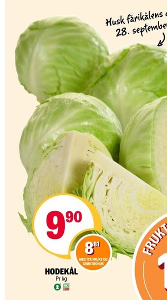 Coop Extra HODEKÅL tilbud