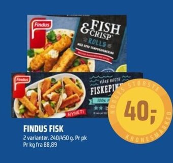 Coop Obs FINDUS FISK tilbud