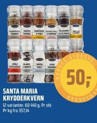 Coop Obs SANTA MARIA KRYDDERKVERN tilbud