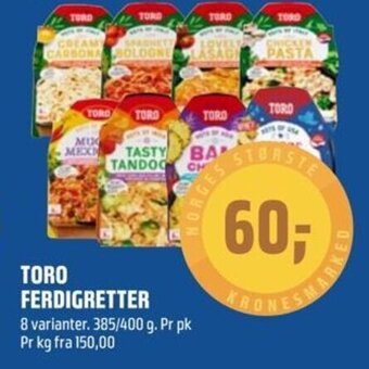 Coop Obs TORO FERDIGRETTER tilbud