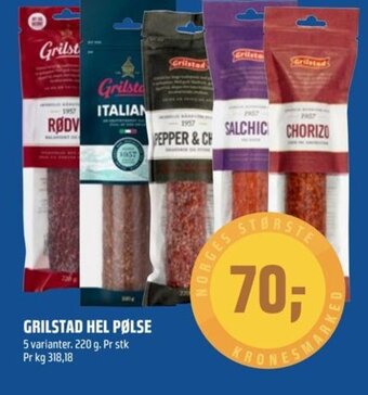 Coop Obs GRILSTAD HEL PØLSE tilbud