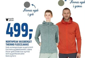 Coop Obs NORTHPEAK VASSBERGET THERMO FLEECEJAKKE tilbud