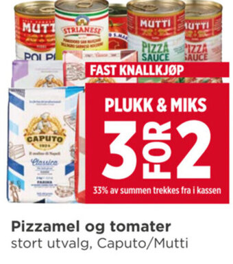 Meny Pizzamel og tomater tilbud
