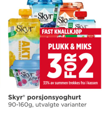 Meny Skyr porsjonsyoghurt tilbud