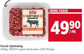 Meny Fersk kjøttdeig tilbud