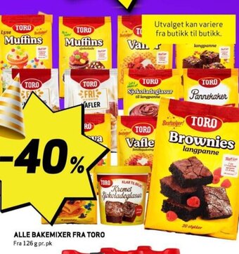 Bunnpris ALLE BAKEMIXER FRA TORO tilbud