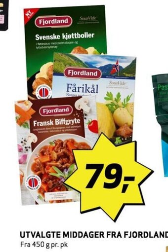 Bunnpris UTVALGTE MIDDAGER FRA FJORDLAND tilbud