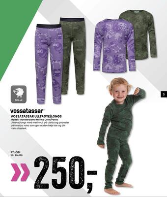 Sport Outlet Vossatassar ulltrøye/longs tilbud
