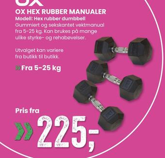 Sport Outlet Ox hex rubber manualer tilbud