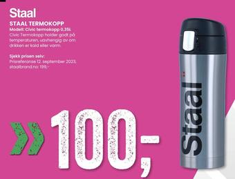 Sport Outlet Staal termokopp tilbud