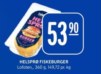 Rema 1000 Lofoten fiskeburger tilbud