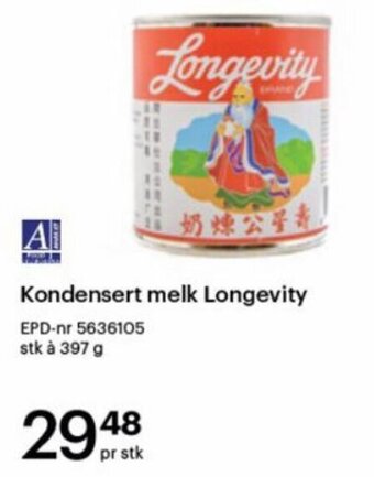 Storcash Kondensert melk Longevity tilbud