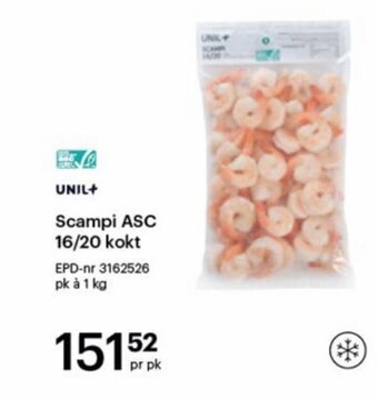 Storcash Scampi ASC 16/20 kokt tilbud