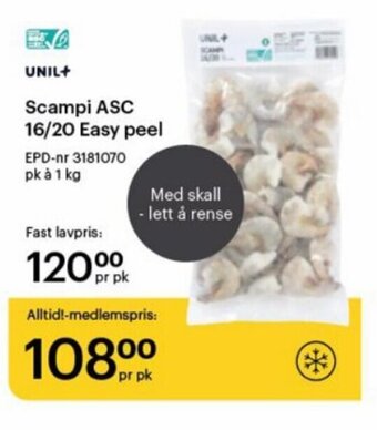 Storcash Scampi ASC 16/20 Easy peel tilbud