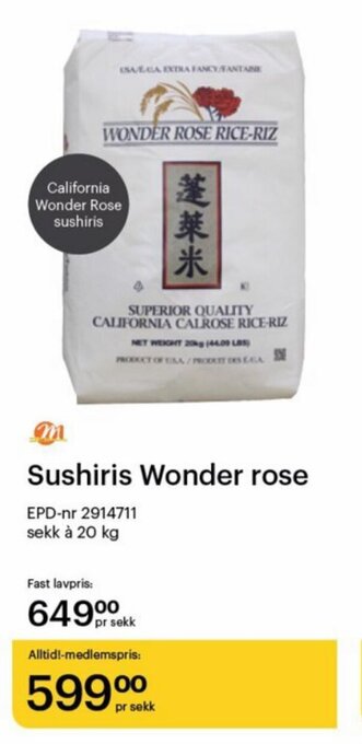 Storcash Sushiris Wonder rose tilbud