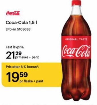 Storcash Coca-Cola 1.5L tilbud
