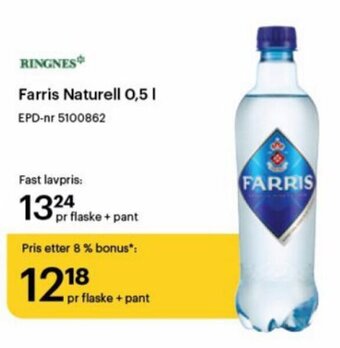 Storcash Farris Naturell 0,5 L tilbud