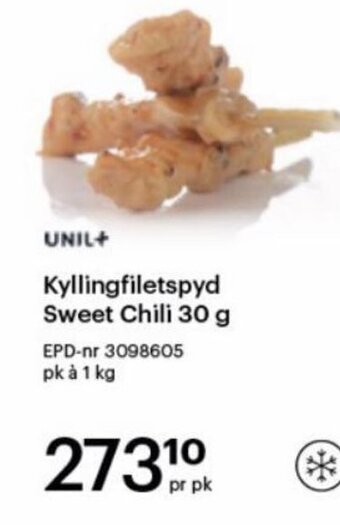 Storcash Kyllingfiletspyd Sweet Chili 30 g tilbud