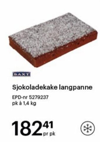 Storcash Sjokoladekake langpanne tilbud