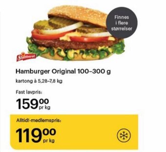 Storcash Hamburger Original 100-300 g tilbud