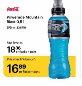 Storcash Powerade Mountain Blast 0,5 L tilbud