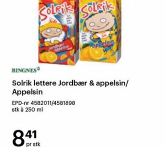 Storcash Solrik lettere Jordbær & appelsin/ Appelsin tilbud