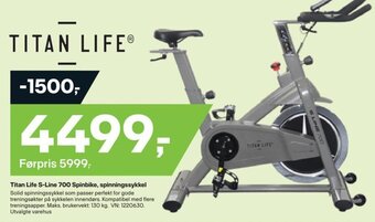 XXL Sport Titan Life S-Line 700 Spinbike, spinningssykkel tilbud
