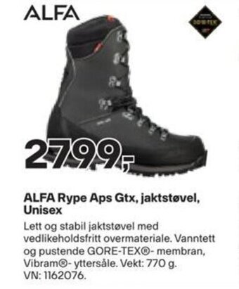 XXL Sport ALFA Rype Aps Gtx, jaktstøvel, Unisex tilbud