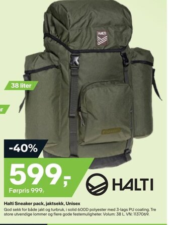 XXL Sport Halti Sneaker pack, jaktsekk, Unisex tilbud