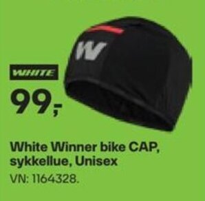 XXL Sport White Winner bike CAP, sykkellue, Unisex tilbud