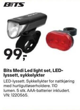 XXL Sport Bits Medi Led light set, LED-lyssett, sykkelykter tilbud
