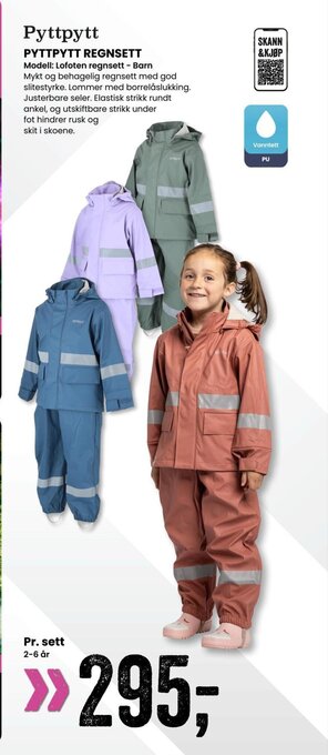 Sport Outlet PYTTPYTT REGNSETT tilbud
