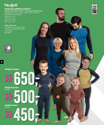Sport Outlet VIKAFJELL MERINO ULLSETT tilbud