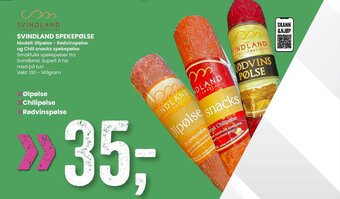 Sport Outlet SVINDLAND SPEKEPØLSE tilbud