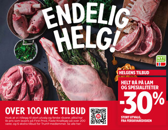 Meny HELT RÅ PÅ LAM OG SPESIALITETER tilbud