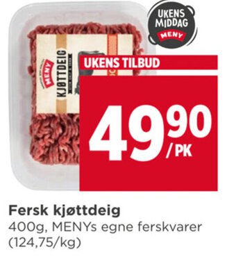 Meny Fersk kjøttdeig tilbud