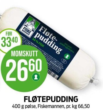 Kiwi FLØTEPUDDING 400 g pølse, Fiskemannen tilbud