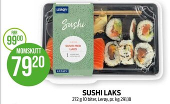 Kiwi SUSHI LAKS 272 g 10 biter, Lerøy tilbud