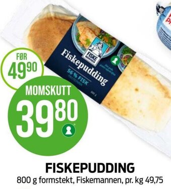 Kiwi FISKEPUDDING 800 g formstekt, Fiskemannen tilbud